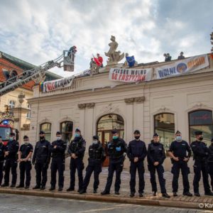 Protest młodych przed Ministerstwem Kultury