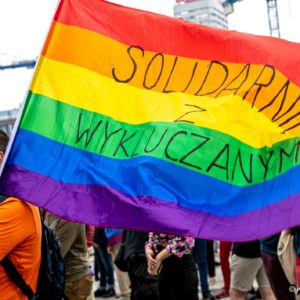 Protest przeciwko nienawiści wobec osób LGBT+