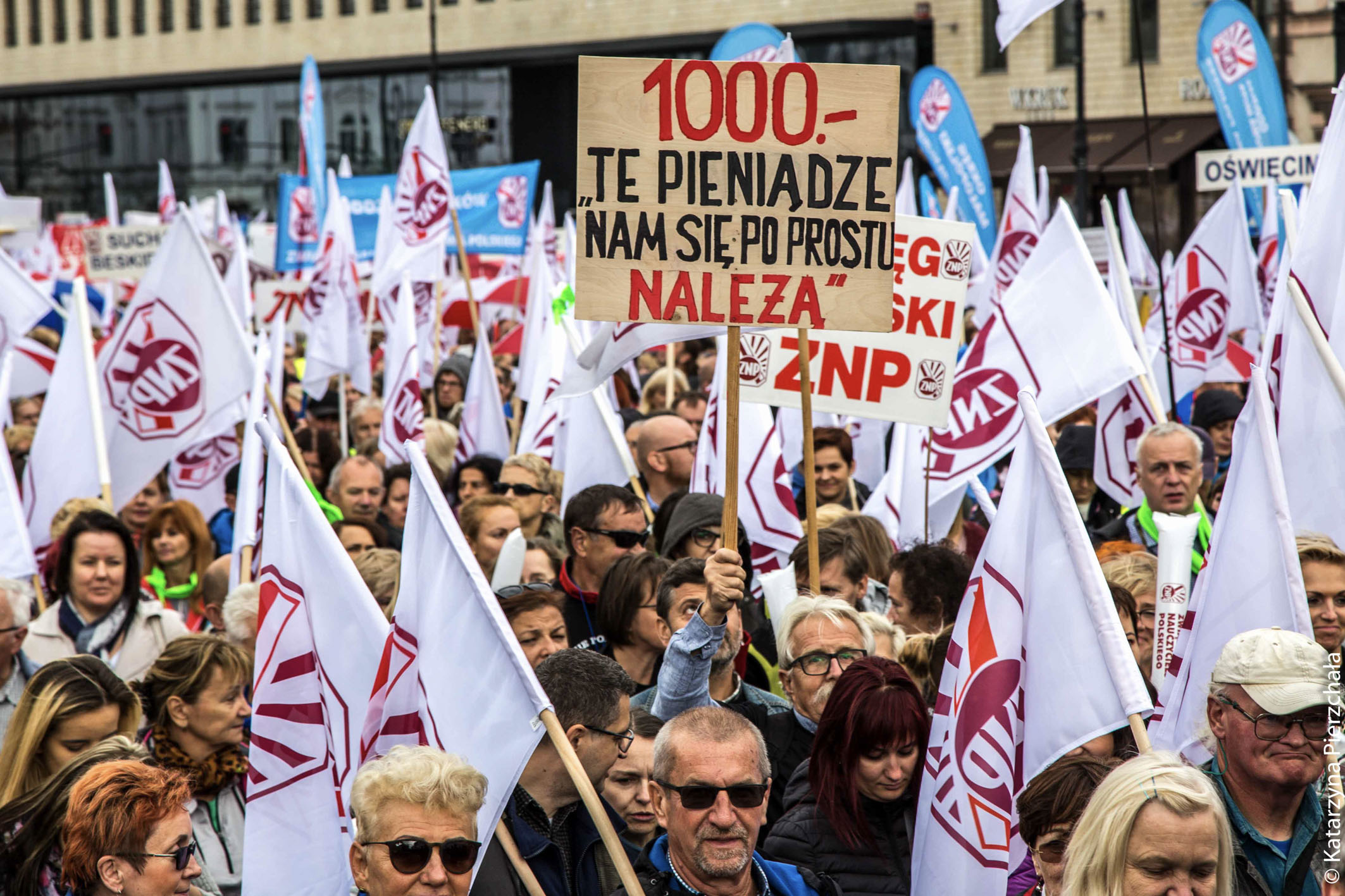 Protest Związku Nauczycielstwa Polskiego