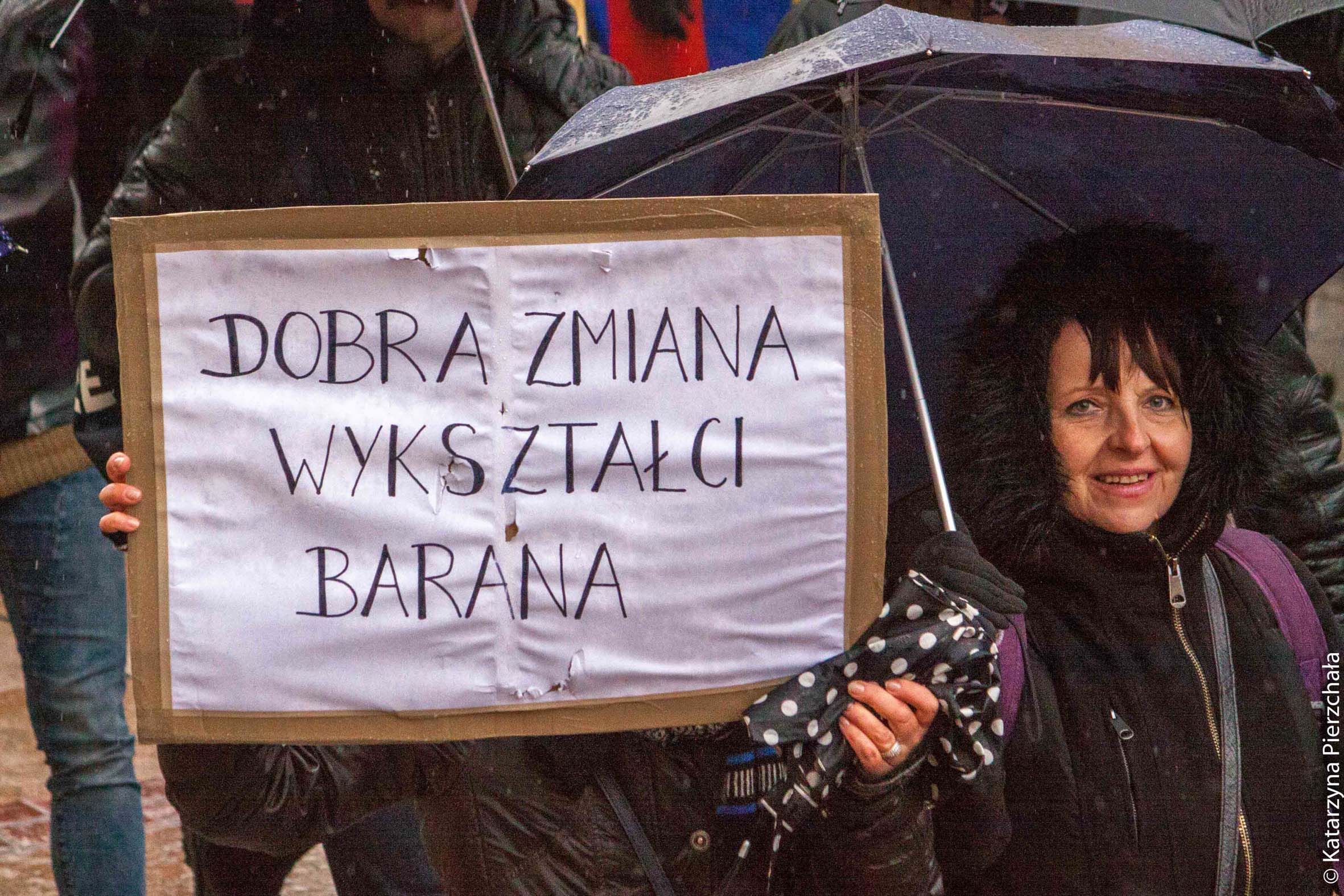 Protest nauczycieli.