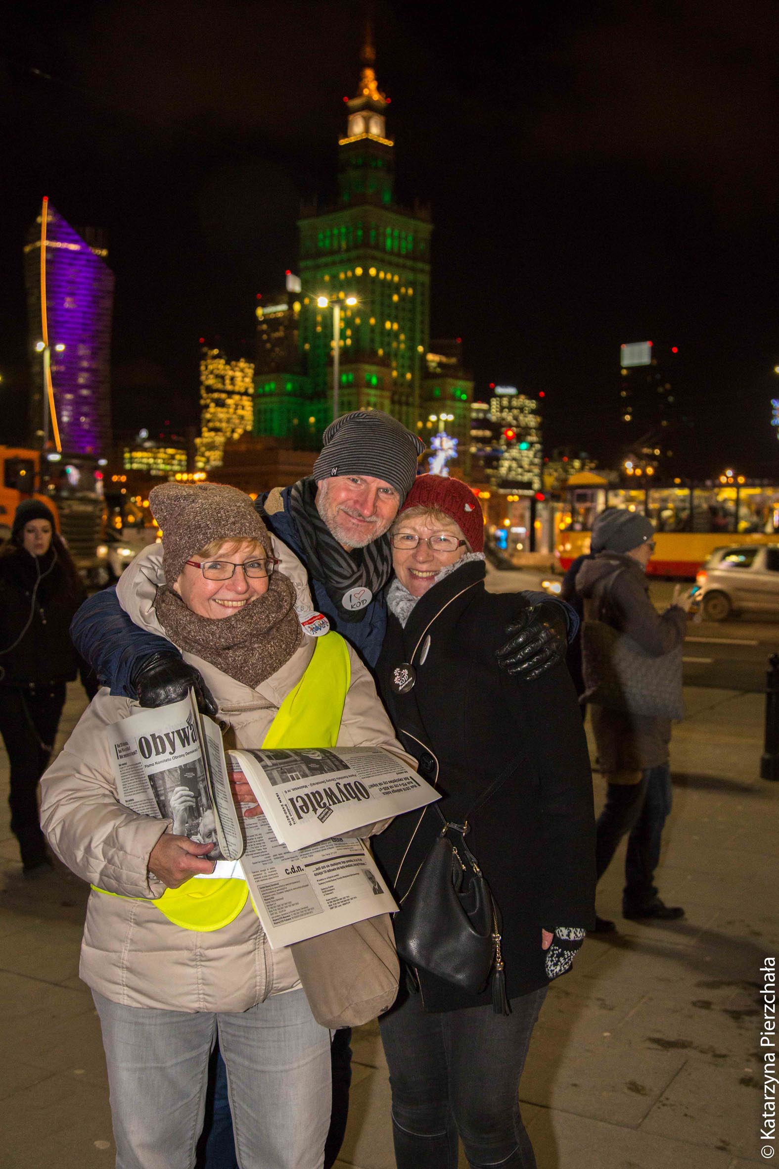 Akcja promująca demonstrację 13. grudnia.